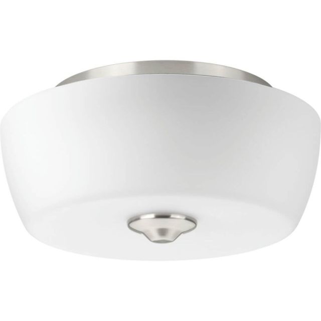 Progress Lighting Leap 2 Light 14 Inch Flush Mount In Brushed Nickel With Etched Opal Glass P350061-009