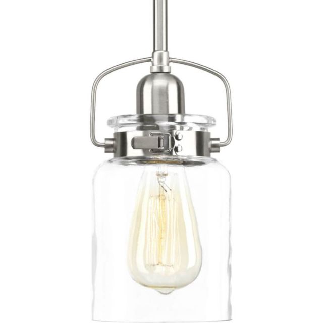 Progress Lighting Calhoun 1 Light 5 inch Pendant In Brushed Nickel With Clear Glass P500055-009