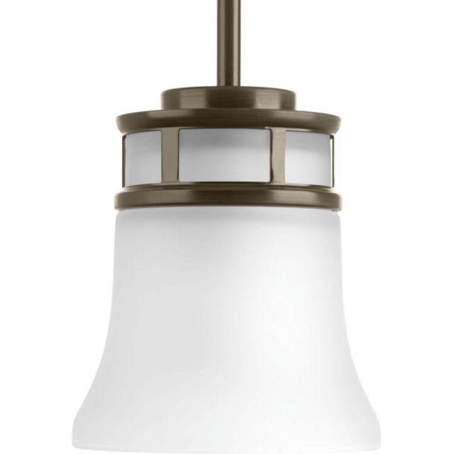 Progress Lighting P5066-20 Cascadia 1 Light 6 inch Pendant In Antique Bronze With Etched Glass