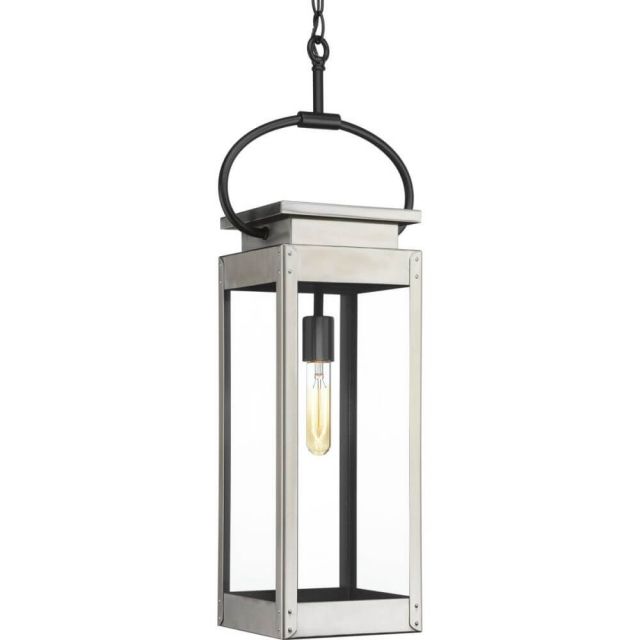 Progress Lighting Union Square 1 Light 27 Inch Tall Outdoor Hanging Lantern In Stainless Steel P550018-135
