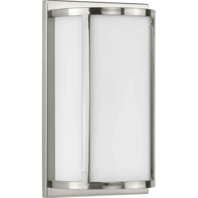 Progress Lighting Parkhurst 2 Light 12 inch Tall Wall Sconce in Brushed Nickel with Etched White Glass P710111-009