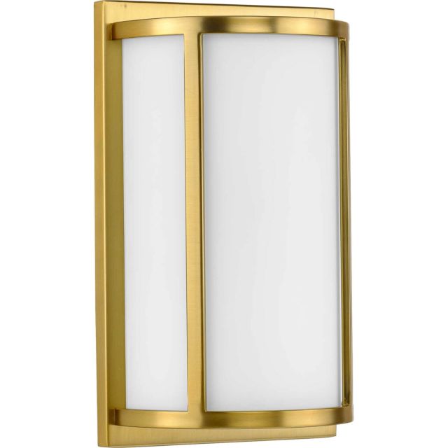 Progress Lighting P710111-109 Parkhurst 2 Light 12 inch Tall Wall Sconce in Brushed Bronze with Etched White Glass