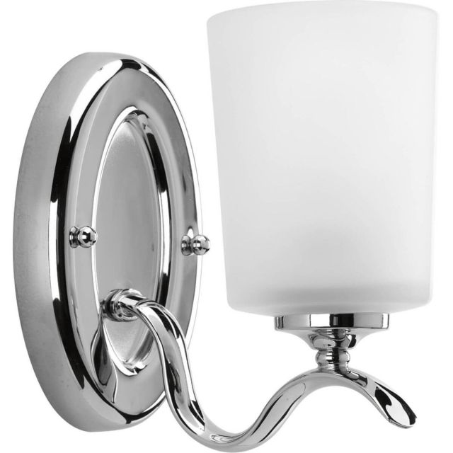 Progress Lighting Inspire 1 Light 7 inch Bath Vanity Light in Polished Chrome with Etched Glass P2018-15