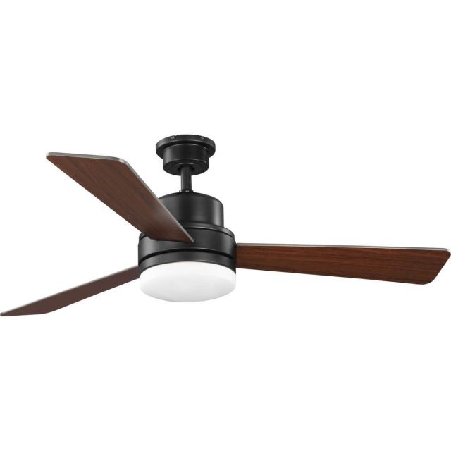 Progress Lighting P2553-129WB Trevina II 2 Light 52 inch 3 Blade Ceiling Fan in Architectural Bronze with Medium Cherry Blade