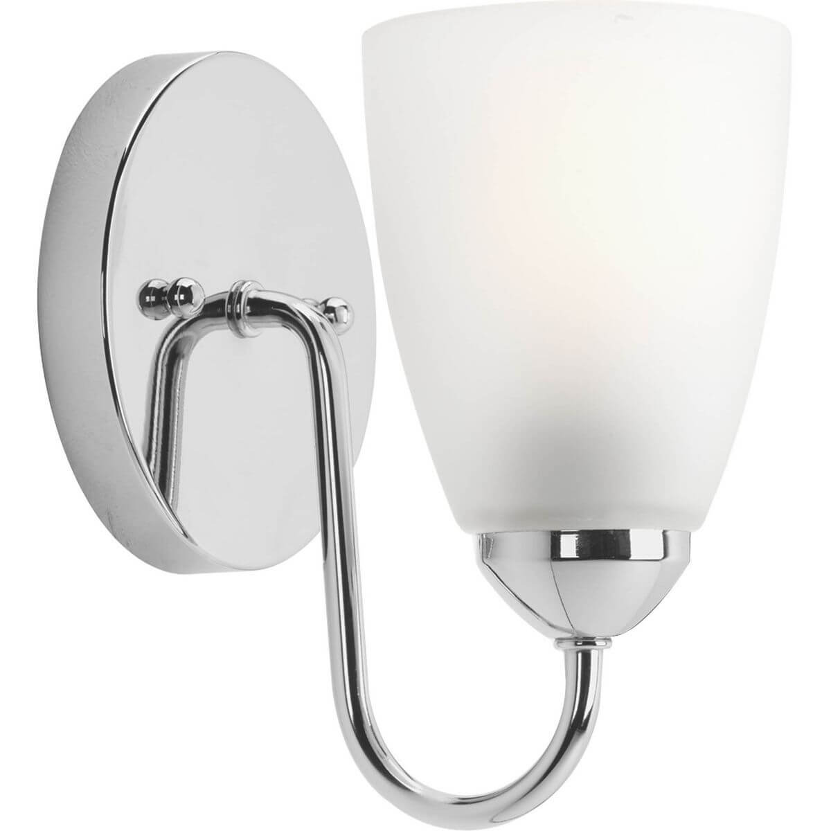 Progress Lighting Gather 1 Light 7 inch Bath Vanity Light in Polished Chrome with Etched Glass P2706-15