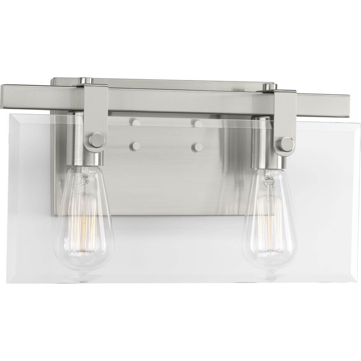 Progress Lighting Glayse 2 Light 15 inch Bath Vanity Light in Brushed Nickel with Clear Glass P300106-009