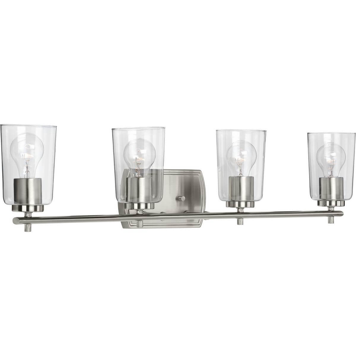 Progress Lighting Adley 4 Light 32 inch Bath Vanity Light in Brushed Nickel with Clear Glass P300157-009