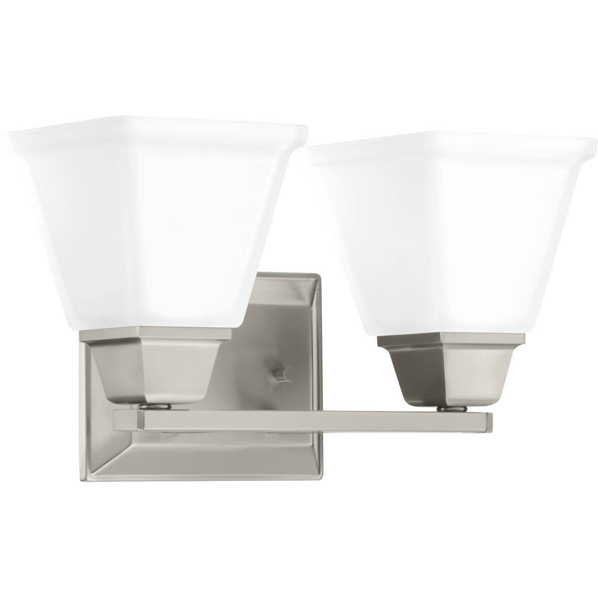 Progress Lighting Clifton Heights 2 Light 14 inch Bath Vanity Light in Brushed Nickel with Etched Glass P300159-009