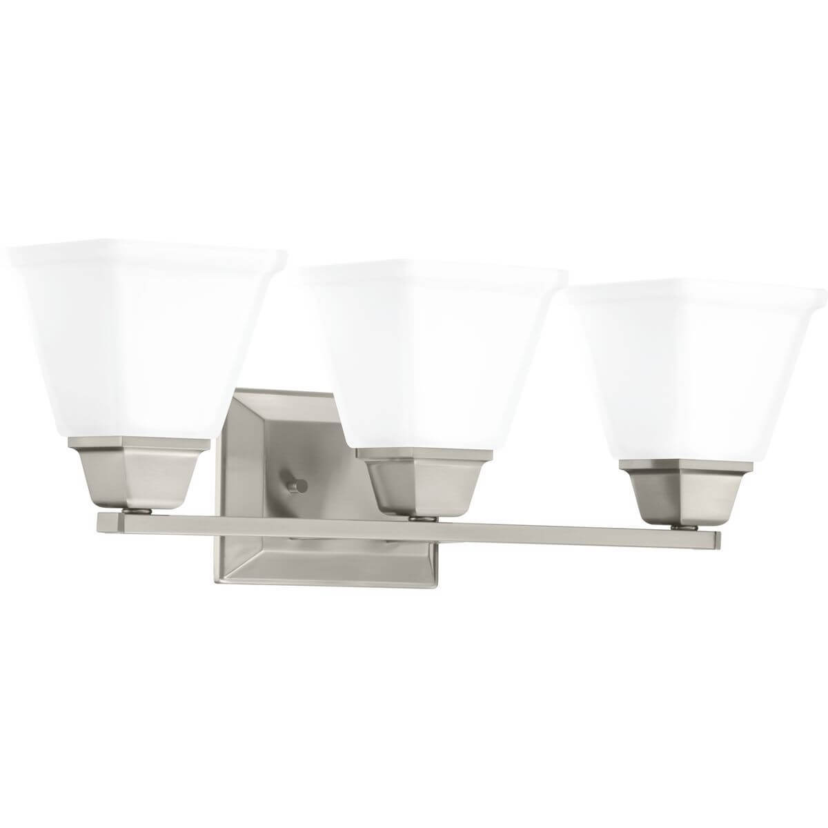 Progress Lighting Clifton Heights 3 Light 23 inch Bath Vanity Light in Brushed Nickel with Etched Glass P300160-009