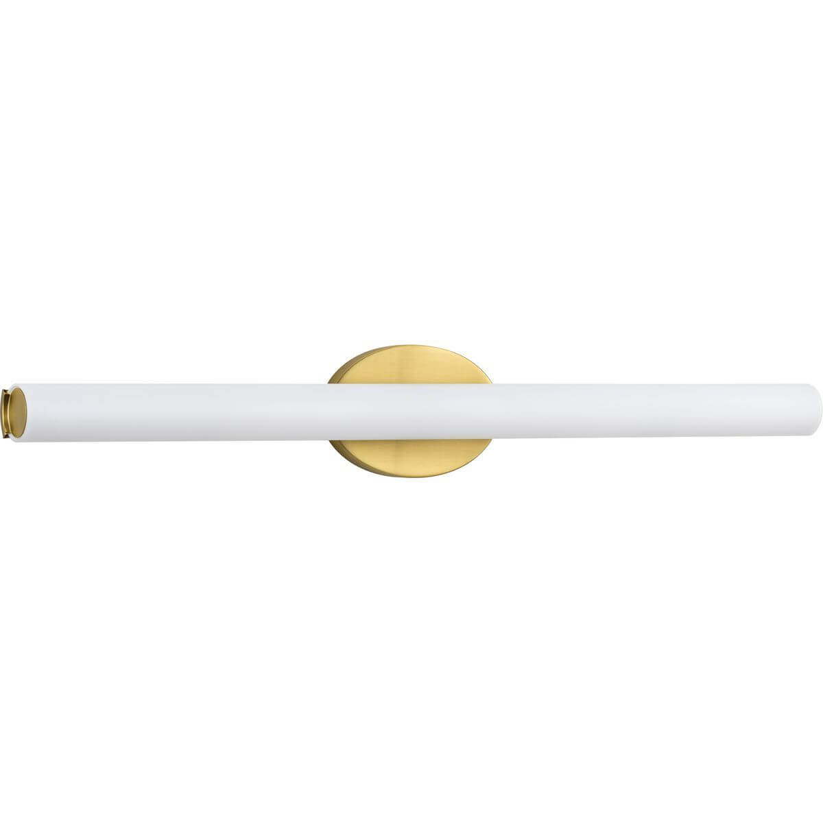 Progress Lighting Parallel 32 inch LED Bath Vanity Light in Satin Brass with Etched White Glass Shade P300184-012-30