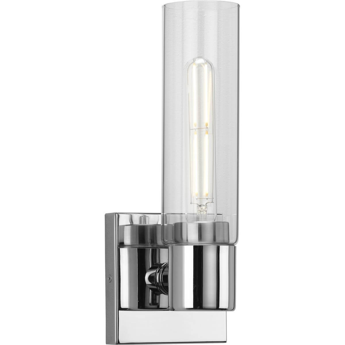 Progress Lighting Clarion 1 Light 13 inch Tall Bath Vanity Light in Polished Chrome with Clear Glass P300299-015