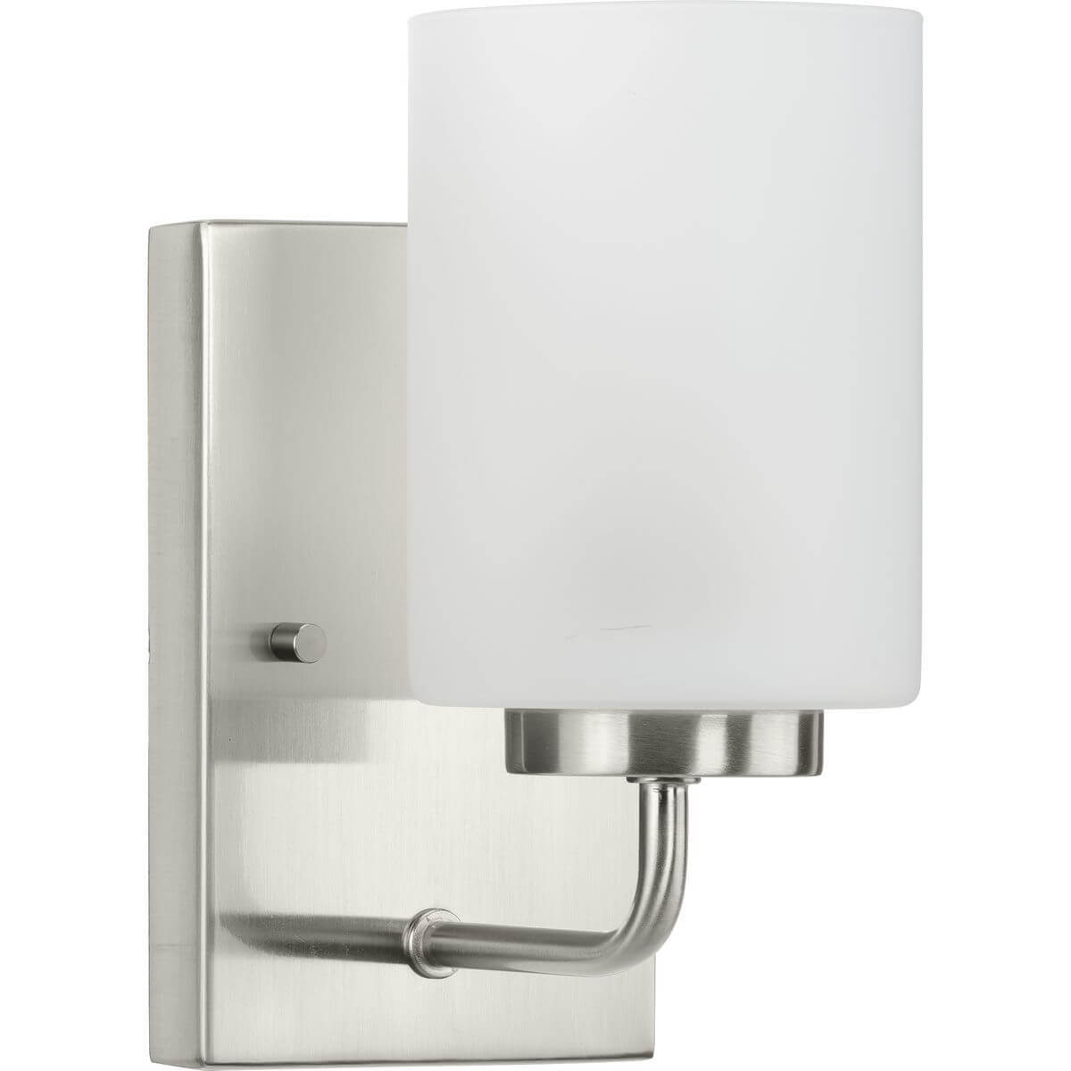 Progress Lighting Merry 1 Light 6 inch Bath Vanity Light in Brushed Nickel with Etched Glass P300327-009