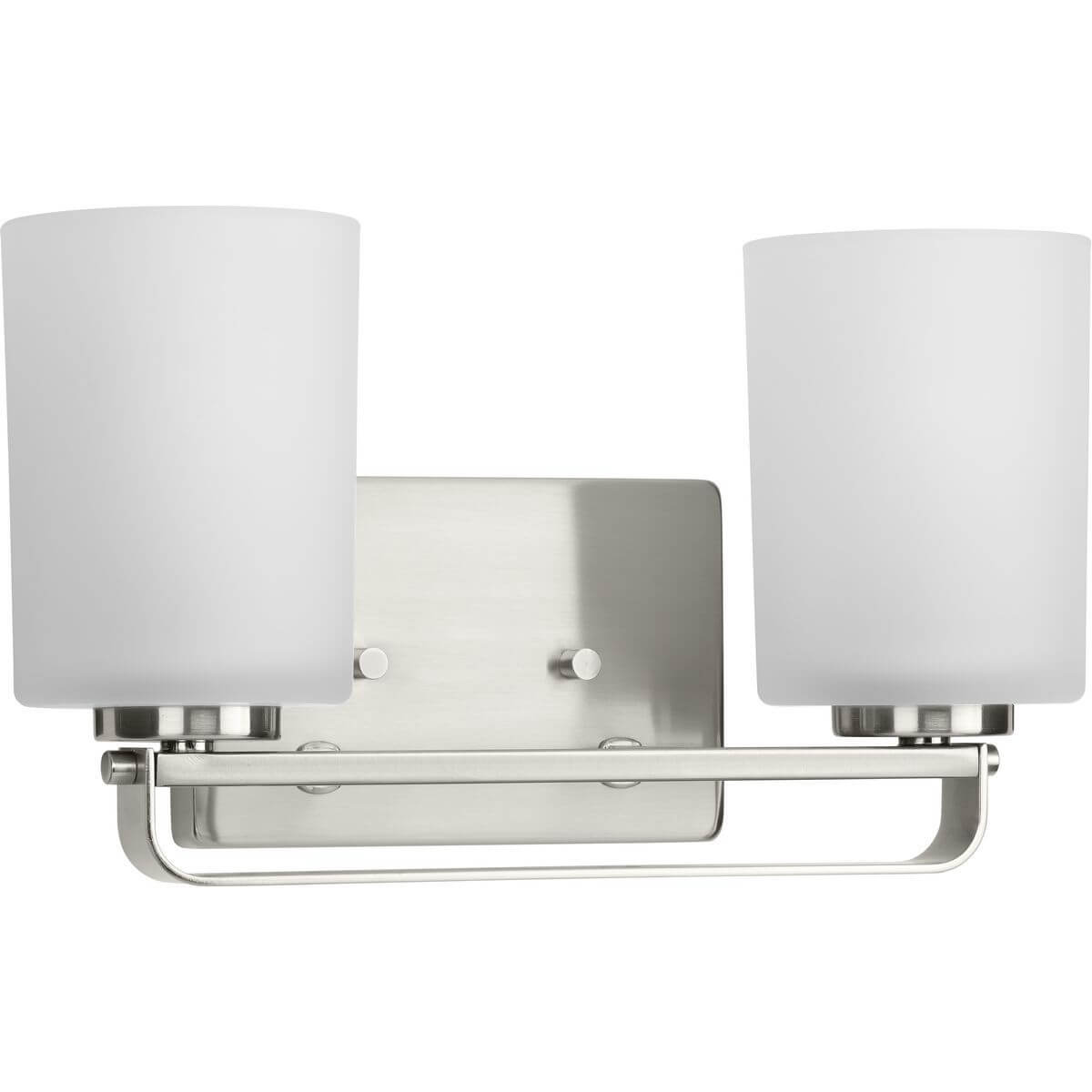 Progress Lighting League 2 Light 14 inch Bath Vanity Light in Brushed Nickel with Etched Glass P300342-009