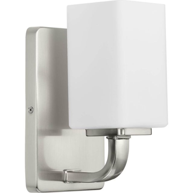 Progress Lighting Cowan 1 Light 6 inch Bath Vanity Light in Brushed Nickel with Etched Opal Glass P300368-009