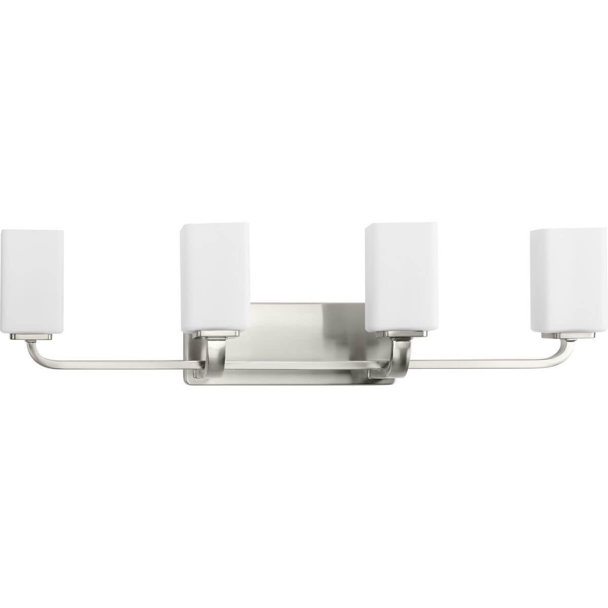 Progress Lighting Cowan 4 Light 34 inch Bath Vanity Light in Brushed Nickel with Etched Opal Glass P300371-009