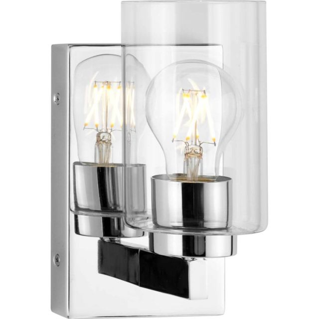 Progress Lighting P300386-015 Goodwin 1 Light 5 inch Bath Vanity Light in Polished Chrome with Clear Glass