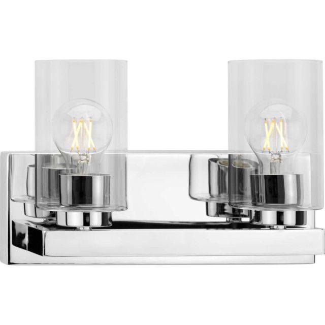 Progress Lighting P300387-015 Goodwin 2 Light 13 inch Bath Vanity Light in Polished Chrome with Clear Glass