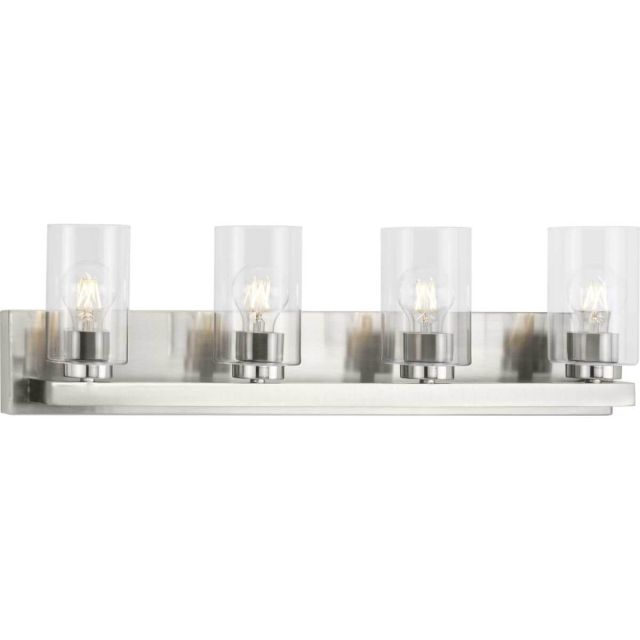 Progress Lighting Goodwin 4 Light 29 inch Bath Vanity Light in Brushed Nickel with Clear Glass P300389-009