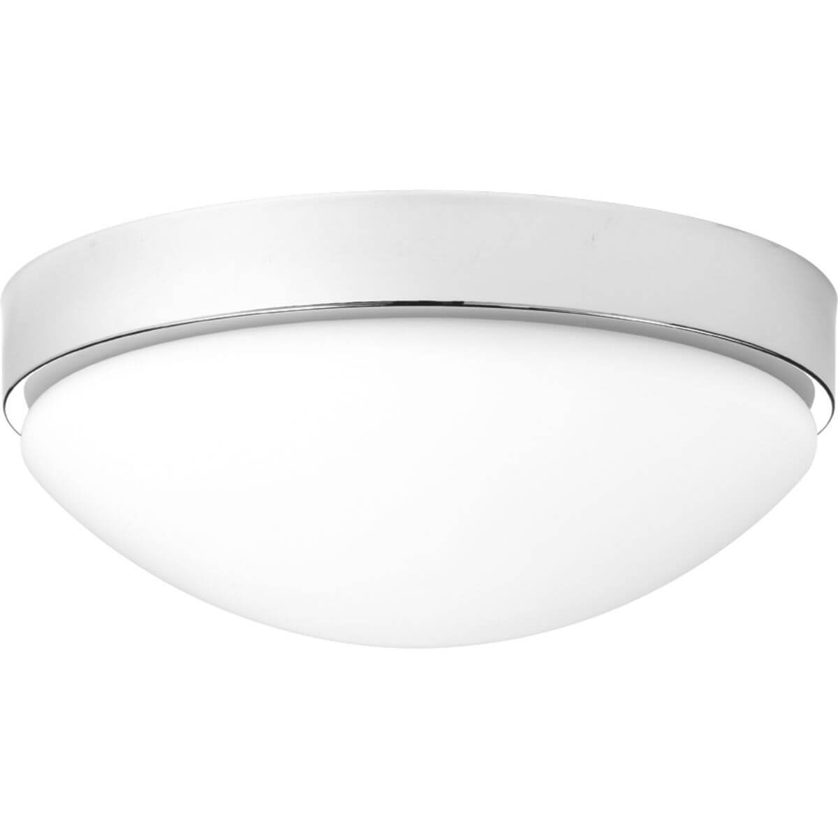Progress Lighting Elevate 1 Light 13 inch LED Flush Mount in Polished Chrome with White Glass P350105-015-30