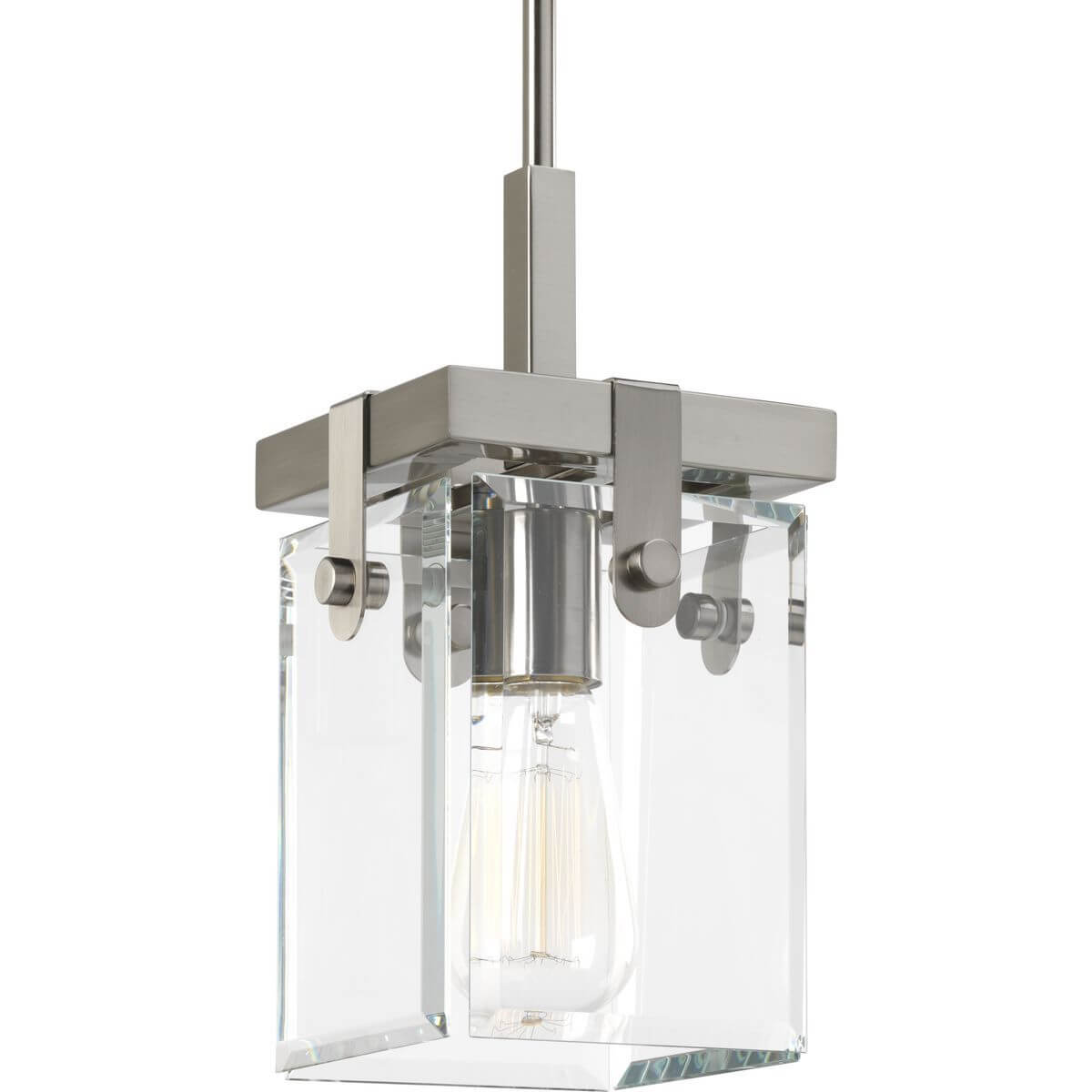 Progress Lighting Glayse 1 Light 7 inch Pendant in Brushed Nickel with Clear Glass P500073-009