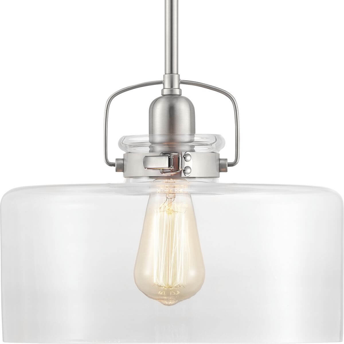 Progress Lighting Calhoun 1 Light 12 inch Pendant in Brushed Nickel with Clear Glass P500152-009