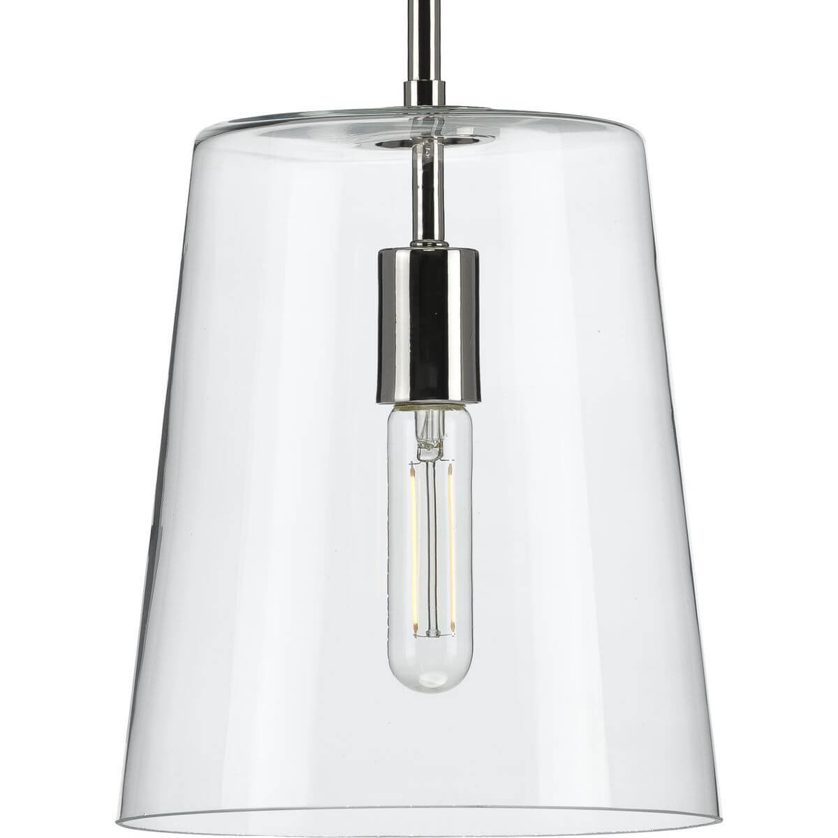 Progress Lighting Clarion 1 Light 9 inch Pendant in Polished Nickel with Clear Glass P500241-104
