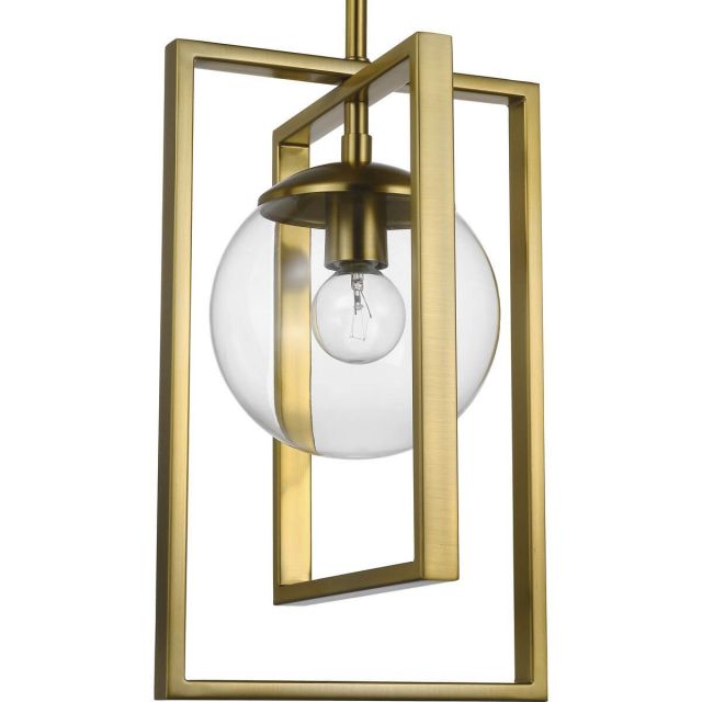 Progress Lighting Atwell 1 Light 8 inch Pendant in Brushed Bronze with Clear Glass P500283-109