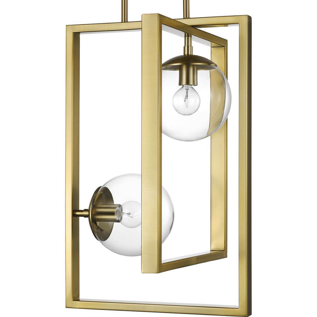 Progress Lighting Atwell 2 Light 14 inch Pendant in Brushed Bronze with Clear Glass P500284-109
