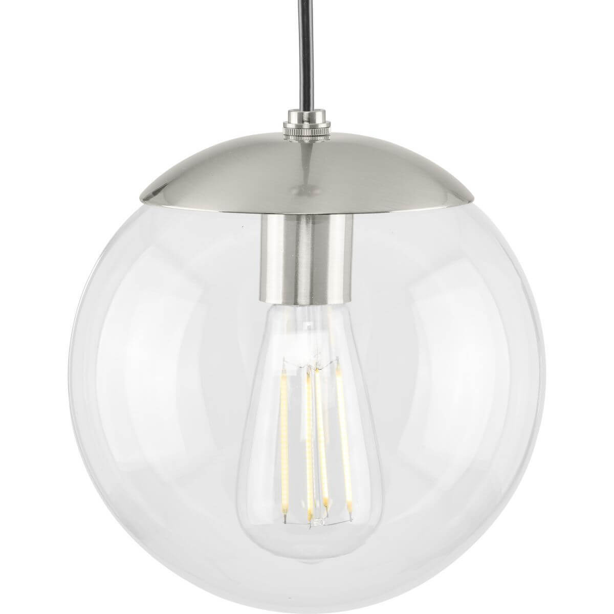 Progress Lighting Atwell 1 Light 8 inch Pendant in Brushed Nickel with Clear Glass P500309-009