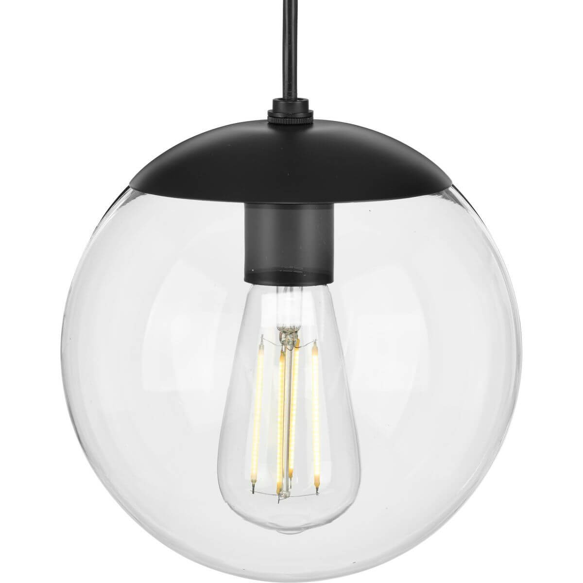 Progress Lighting Atwell 1 Light 8 inch Pendant in Matte Black with Clear Glass P500309-031