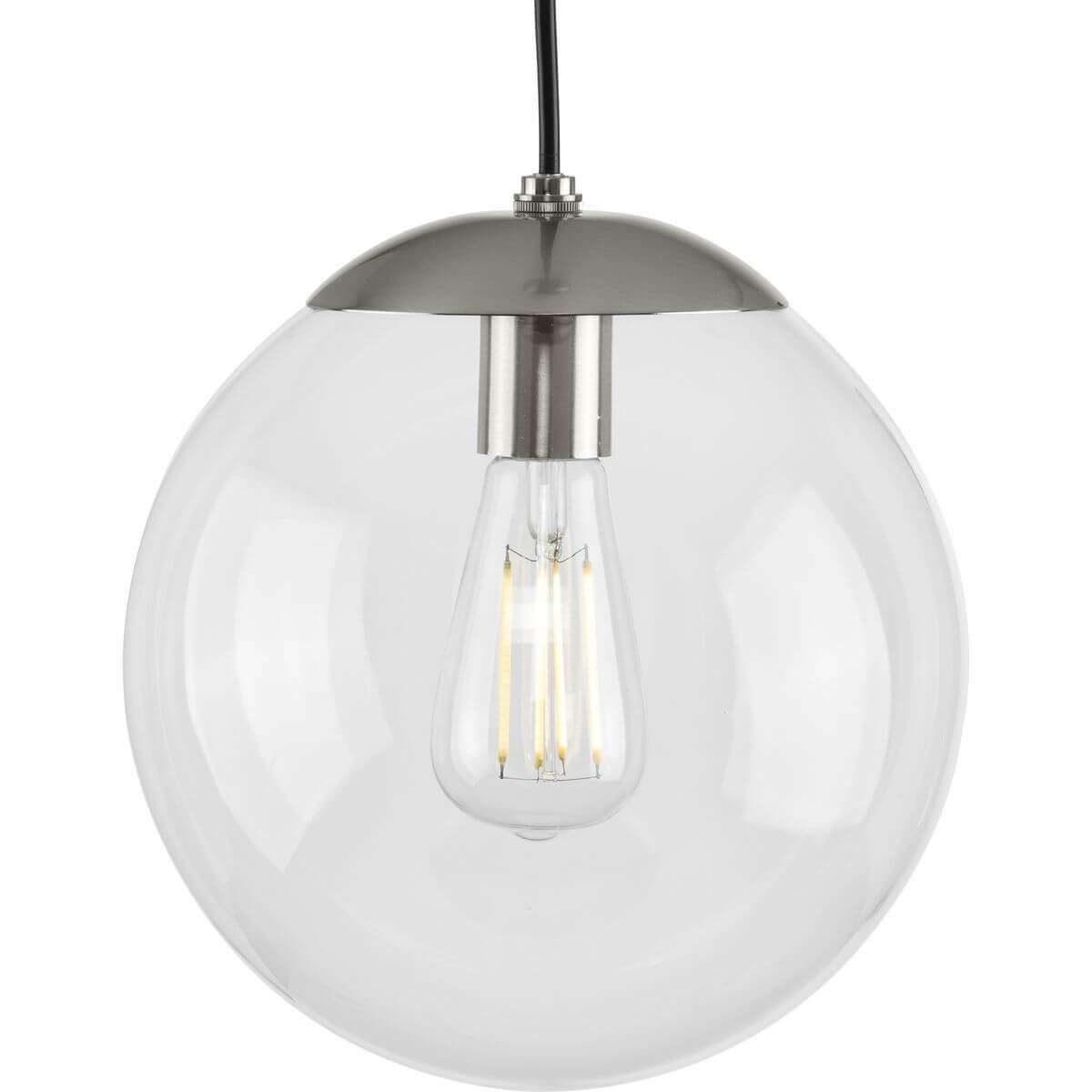 Progress Lighting Atwell 1 Light 10 inch Pendant in Brushed Nickel with Clear Glass P500310-009