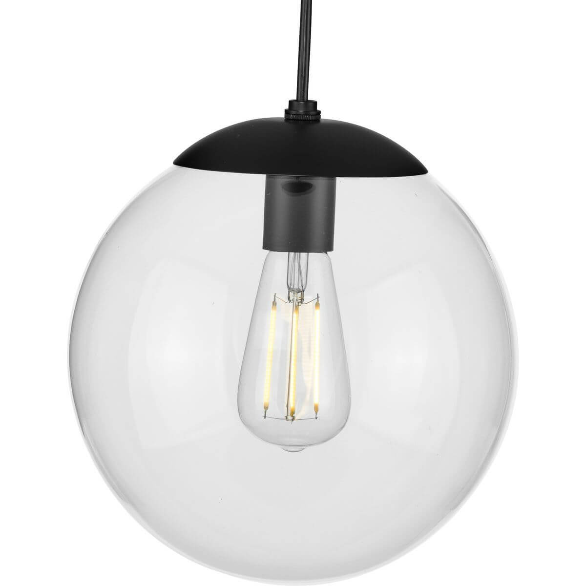 Progress Lighting Atwell 1 Light 10 inch Pendant in Matte Black with Clear Glass P500310-031