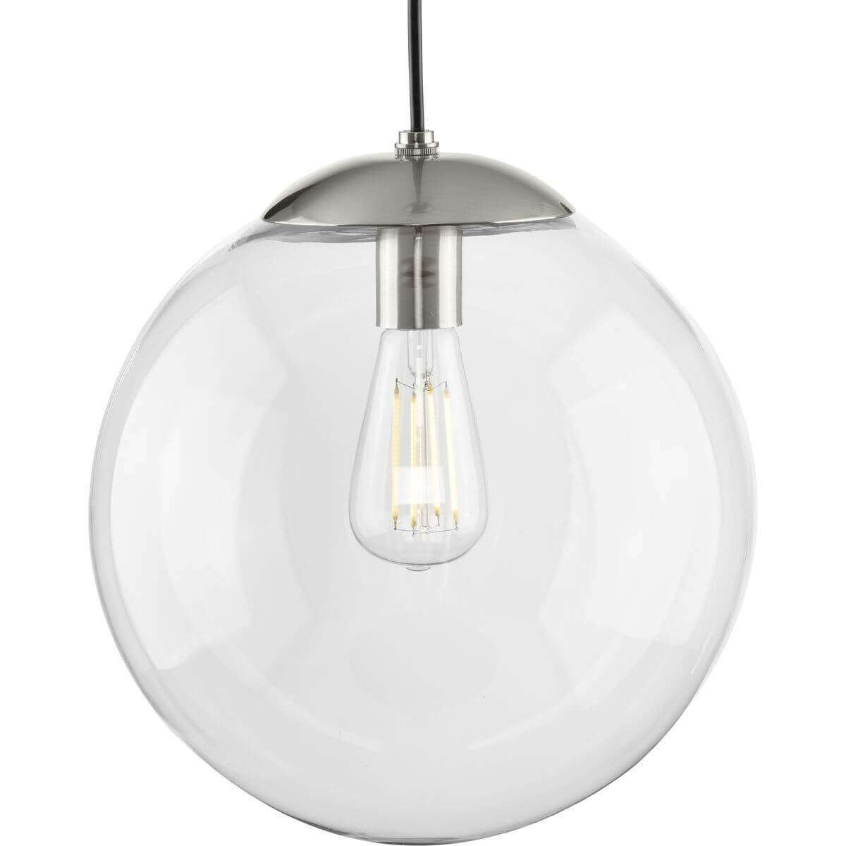 Progress Lighting Atwell 1 Light 12 inch Pendant in Brushed Nickel with Clear Glass P500311-009