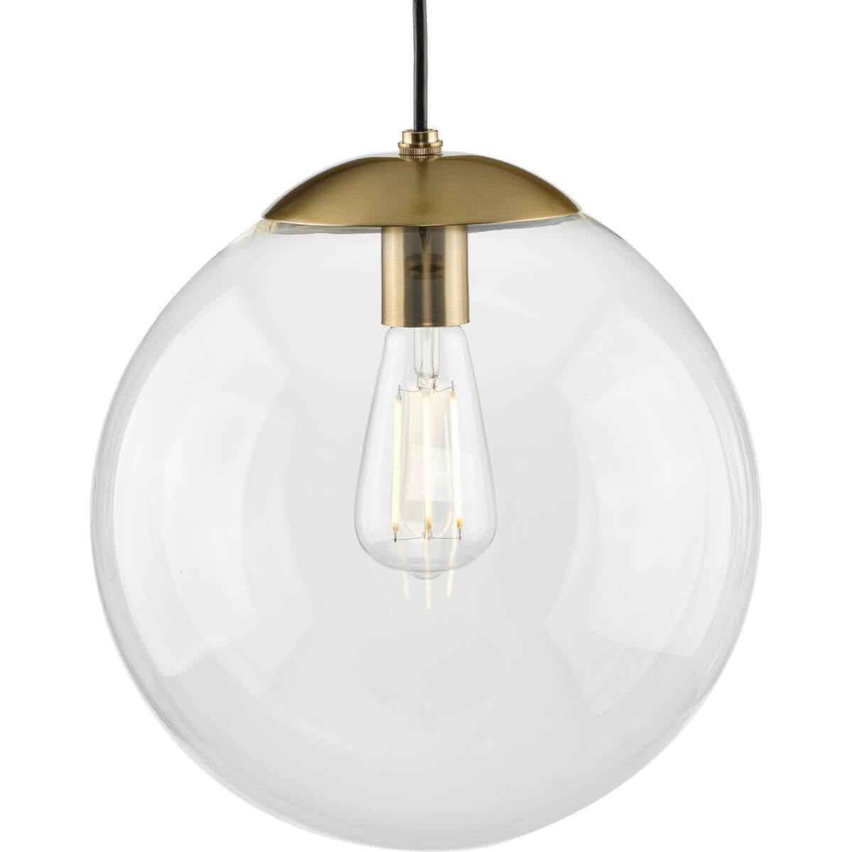 Progress Lighting Atwell 1 Light 12 inch Pendant in Brushed Bronze with Clear Glass P500311-109