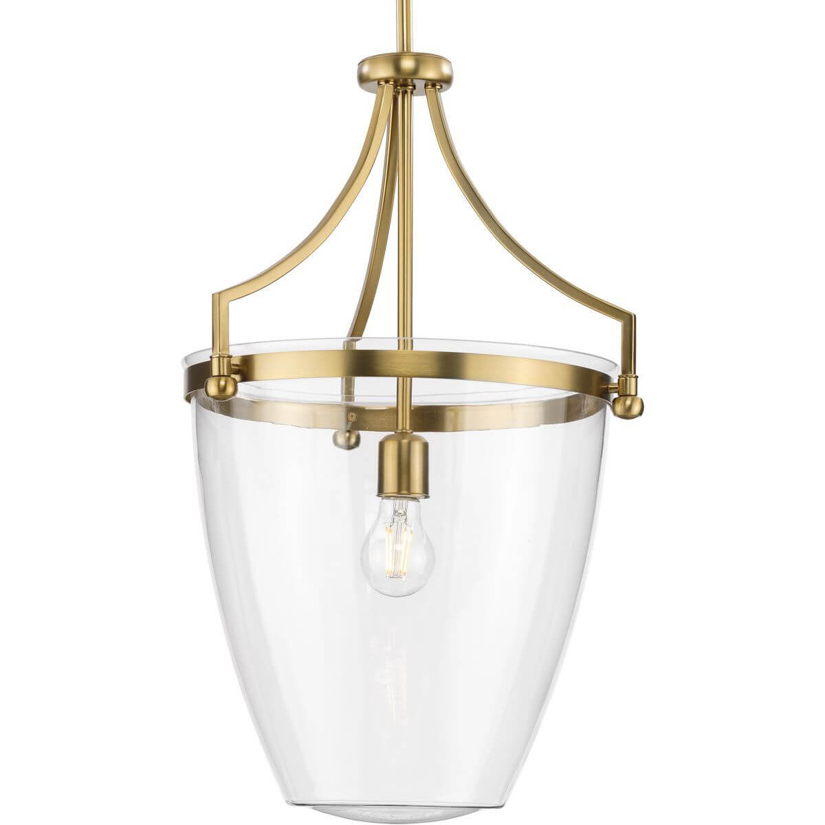 Progress Lighting P500361-109 Parkhurst 1 Light 15 inch Pendant in Brushed Bronze with Clear Glass