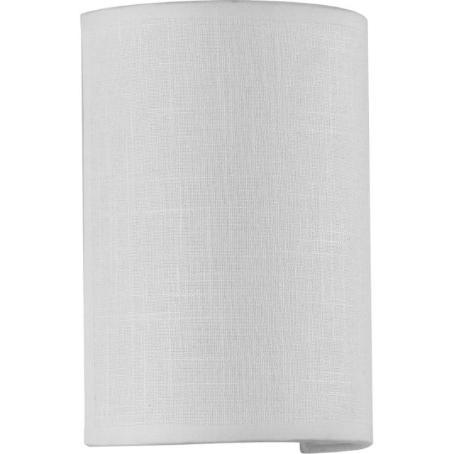 Progress Lighting P710071-030-30 Inspire 1 Light 9 inch Tall LED Wall Sconce in White with Summer Linen Shade