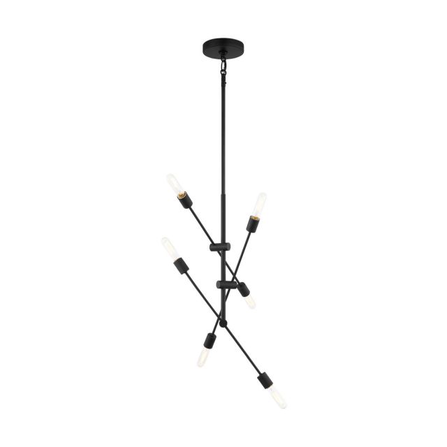 Generation Lighting 3100506-112 Axis 6 Light 35 inch Chandelier in