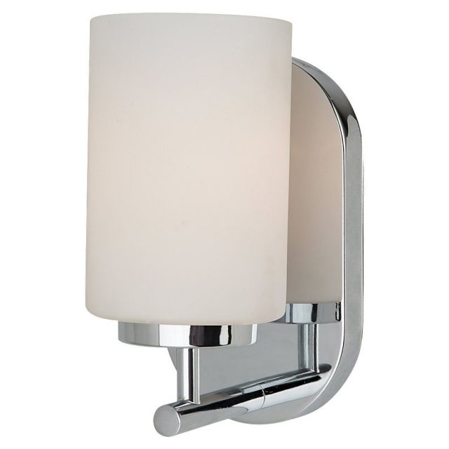 Generation Lighting Oslo 1 Light 9 Inch Tall Wall Sconce In Chrome With Cased Opal Etched Glass 41160-05