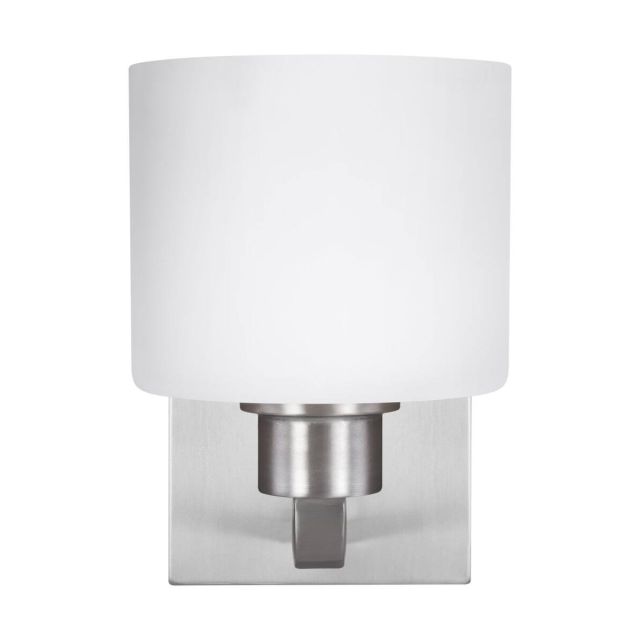 Generation Lighting 4128801-962 Canfield 1 Light 8 inch Tall Wall Sconce in Brushed Nickel