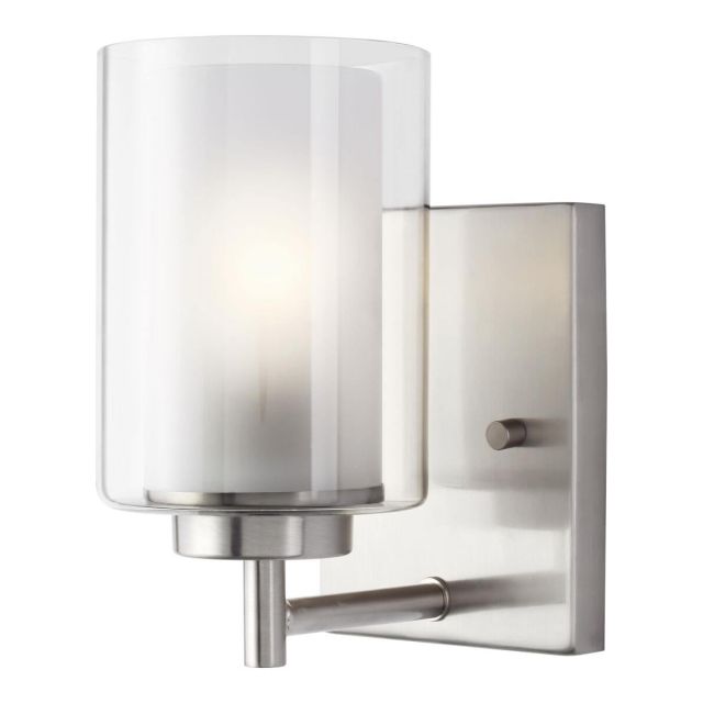Generation Lighting 4137301-962 Elmwood Park 1 Light 8 inch Tall Wall Sconce in Brushed Nickel