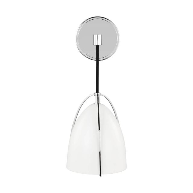 Generation Lighting 4151801-05 Norman 1 Light 15 inch Tall Wall Sconce in Chrome-Matte White