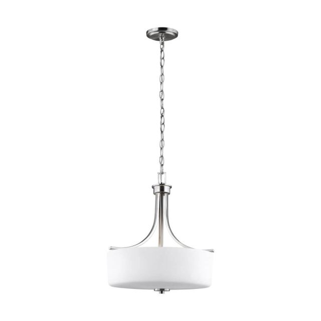 Generation Lighting 6528803-962 Canfield 3 Light 16 inch Pendant in Brushed Nickel