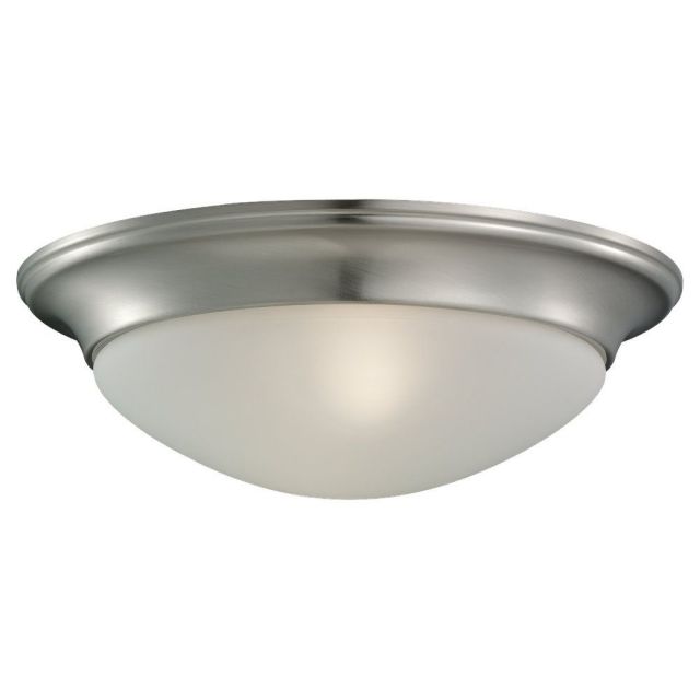 Generation Lighting 75435-962 Nash 2 Light 14 Inch Flush Mount In Brushed Nickel With Satin Etched Shade