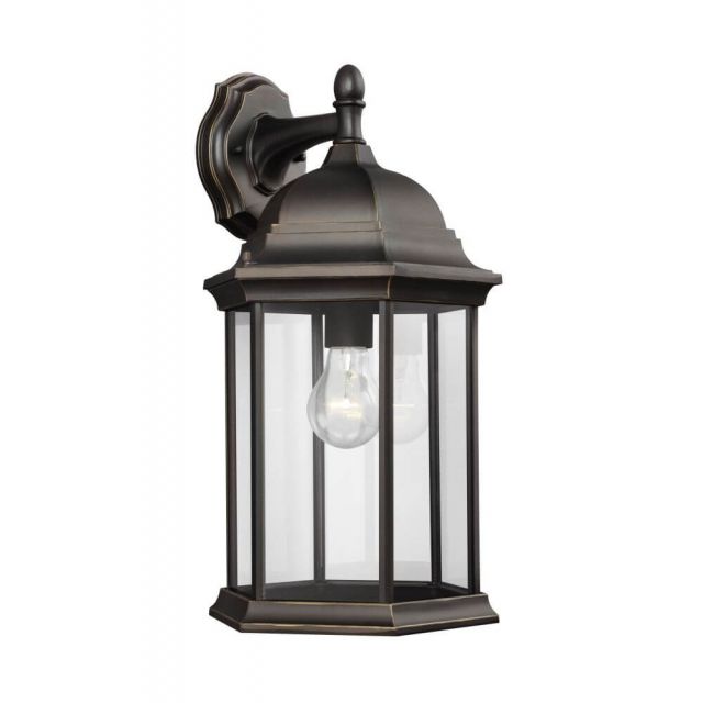 Generation Lighting Sevier 1 Light 19 Inch Tall Outdoor Wall Lantern In Antique Bronze With Clear Glass 8438701-71
