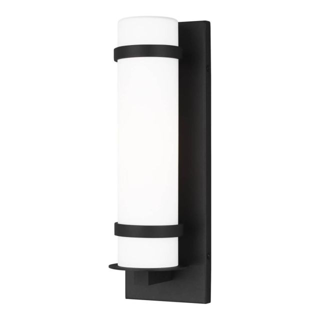 Generation Lighting Alban 1 Light 14 inch Tall Outdoor Wall Lantern in Black 8518301-12