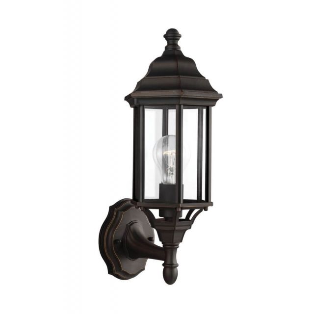 Generation Lighting Sevier 1 Light 16 Inch Tall Outdoor Wall Lantern In Antique Bronze With Clear Glass 8538701-71
