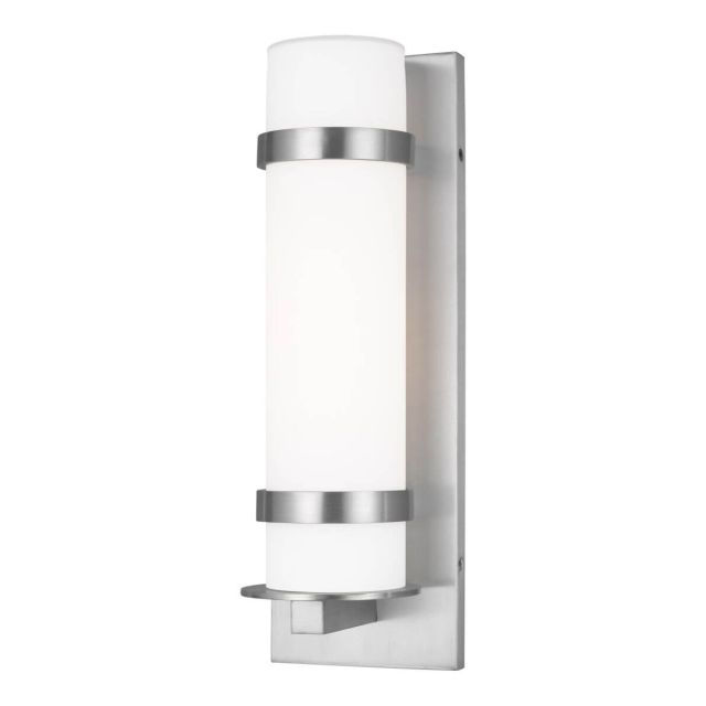 Generation Lighting Alban 1 Light 18 inch Tall Outdoor Wall Lantern in Satin Aluminum 8618301EN3-04
