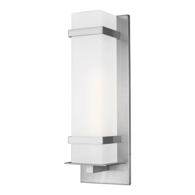 Generation Lighting Alban 1 Light 25 inch Tall Outdoor Wall Lantern in Satin Aluminum 8720701EN3-04
