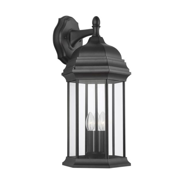 Generation Lighting Sevier 3 Light 23 inch Tall Downlight Outdoor Wall Lantern in Black 8738703EN-12