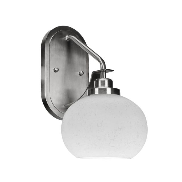 Toltec Lighting Odyssey 1 Light 12 inch Tall Wall Sconce in Brushed Nickel with White Muslin Glass 2611-BN-212